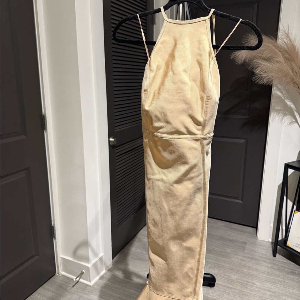PLT Cream Backless Dress
